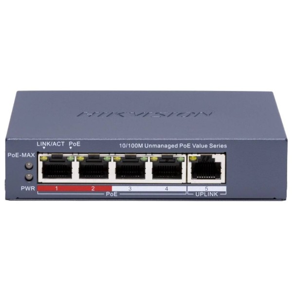 Фото - Коммутатор локальної мережі (Switch) Hikvision DS-3E0105P-E/M(C) PoE